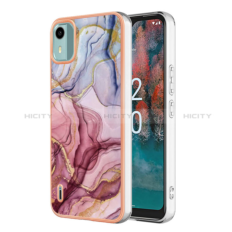 Custodia Silicone Gel Morbida Fantasia Modello Cover YB7 per Nokia C12 Multicolore