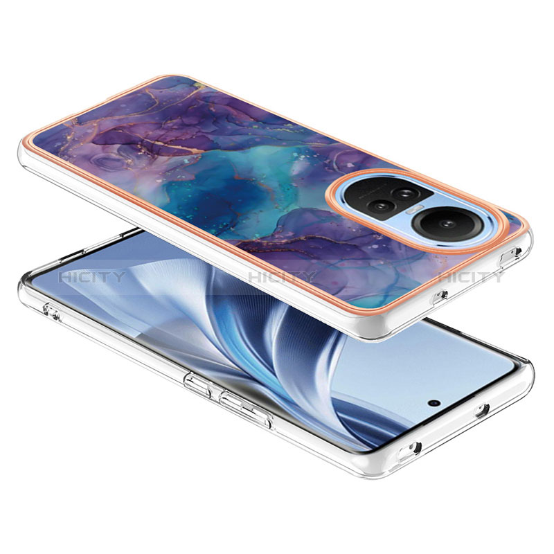 Custodia Silicone Gel Morbida Fantasia Modello Cover YB7 per Oppo Reno10 Pro 5G Viola