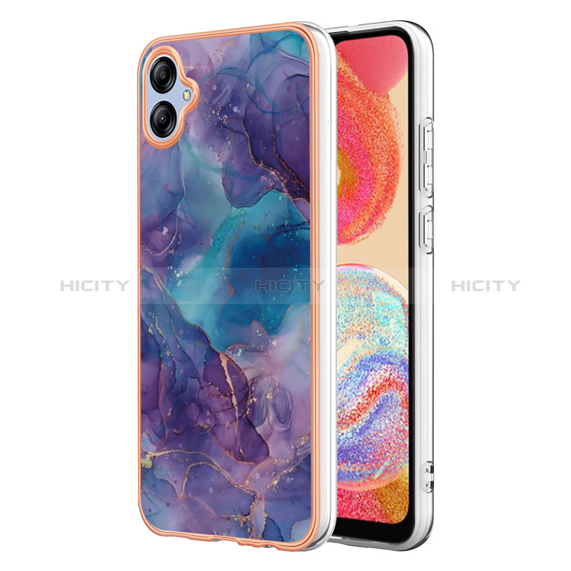 Custodia Silicone Gel Morbida Fantasia Modello Cover YB7 per Samsung Galaxy A04 4G Viola