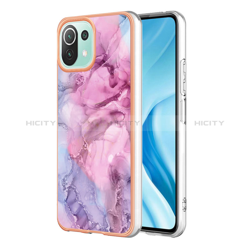 Custodia Silicone Gel Morbida Fantasia Modello Cover YB7 per Xiaomi Mi 11 Lite 4G Lavanda