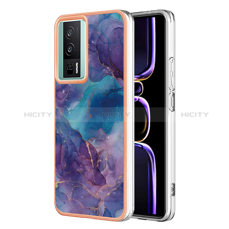 Custodia Silicone Gel Morbida Fantasia Modello Cover YB7 per Xiaomi Redmi K60 5G Viola