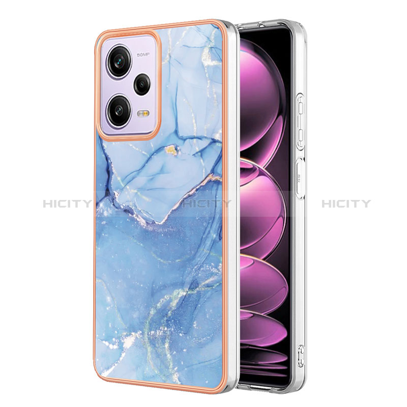 Custodia Silicone Gel Morbida Fantasia Modello Cover YB7 per Xiaomi Redmi Note 12 Pro 5G Blu