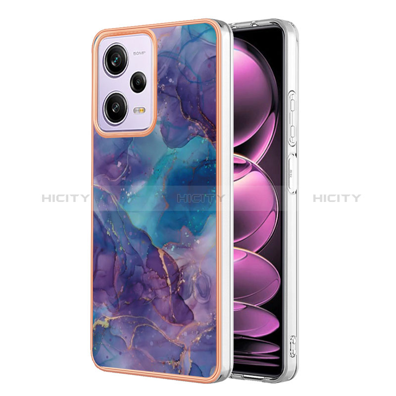 Custodia Silicone Gel Morbida Fantasia Modello Cover YB7 per Xiaomi Redmi Note 12 Pro 5G Viola