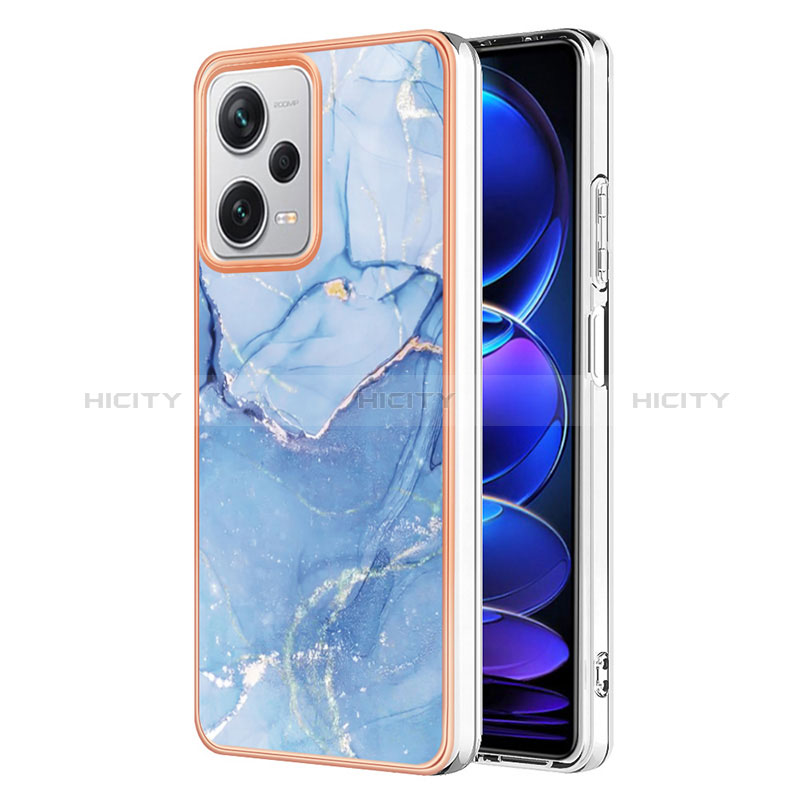 Custodia Silicone Gel Morbida Fantasia Modello Cover YB7 per Xiaomi Redmi Note 12 Pro+ Plus 5G Blu