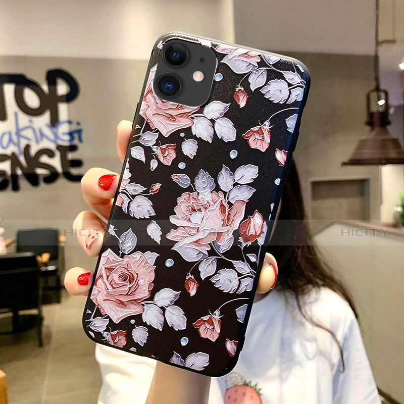 Custodia Silicone Gel Morbida Fiori Cover H02 per Apple iPhone 11