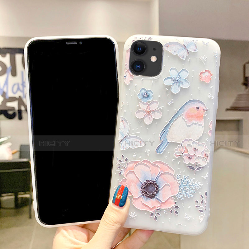 Custodia Silicone Gel Morbida Fiori Cover H03 per Apple iPhone 11