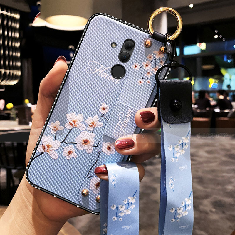 Custodia Silicone Gel Morbida Fiori Cover H08 per Huawei Mate 20 Lite