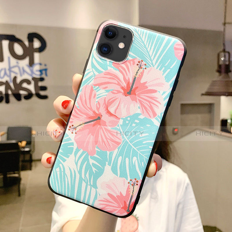 Custodia Silicone Gel Morbida Fiori Cover H09 per Apple iPhone 11