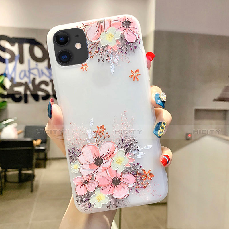 Custodia Silicone Gel Morbida Fiori Cover H11 per Apple iPhone 11