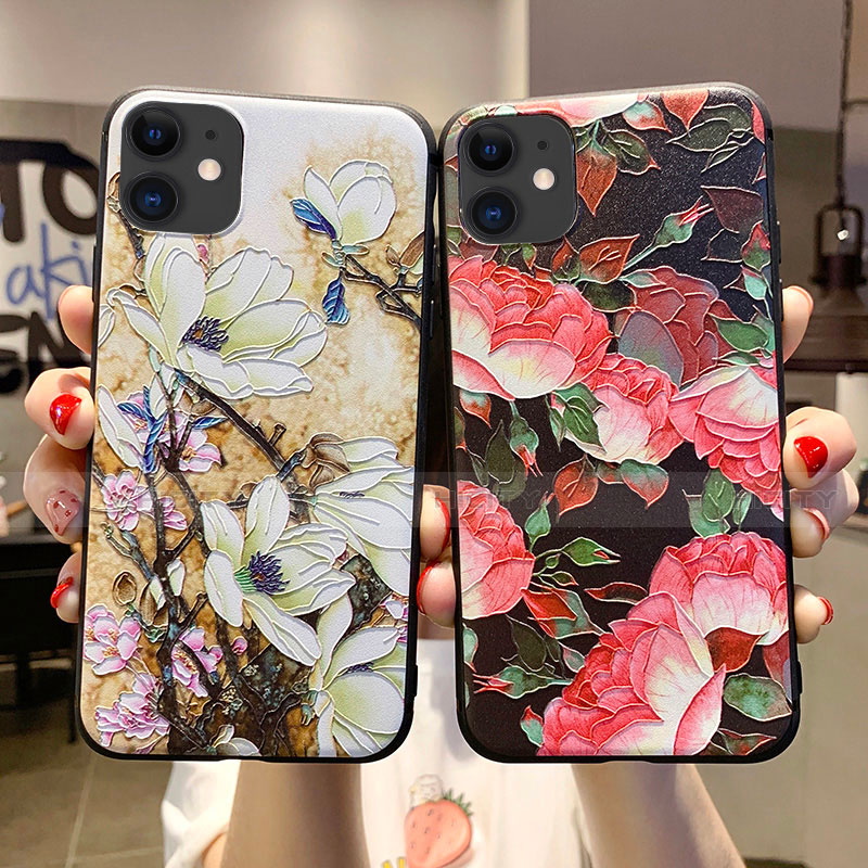 Custodia Silicone Gel Morbida Fiori Cover H12 per Apple iPhone 11