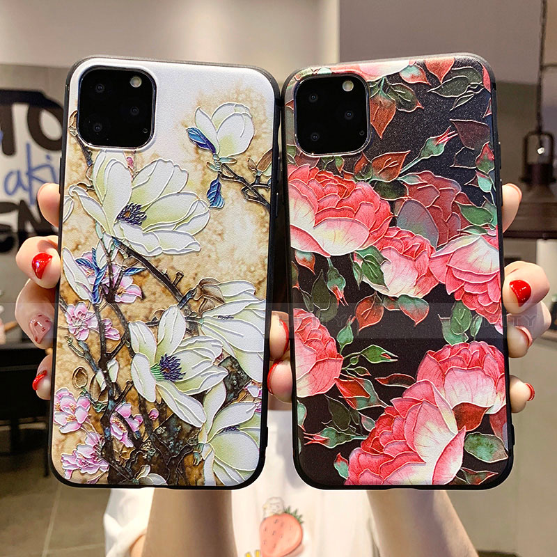 Custodia Silicone Gel Morbida Fiori Cover H12 per Apple iPhone 11 Pro Max