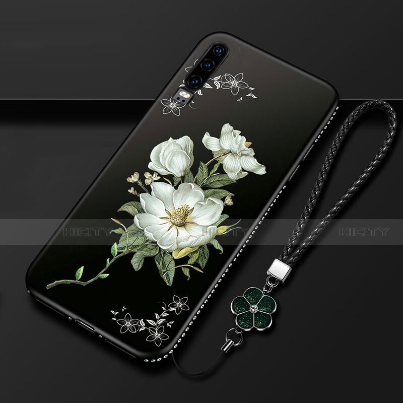 Custodia Silicone Gel Morbida Fiori Cover K01 per Huawei P30