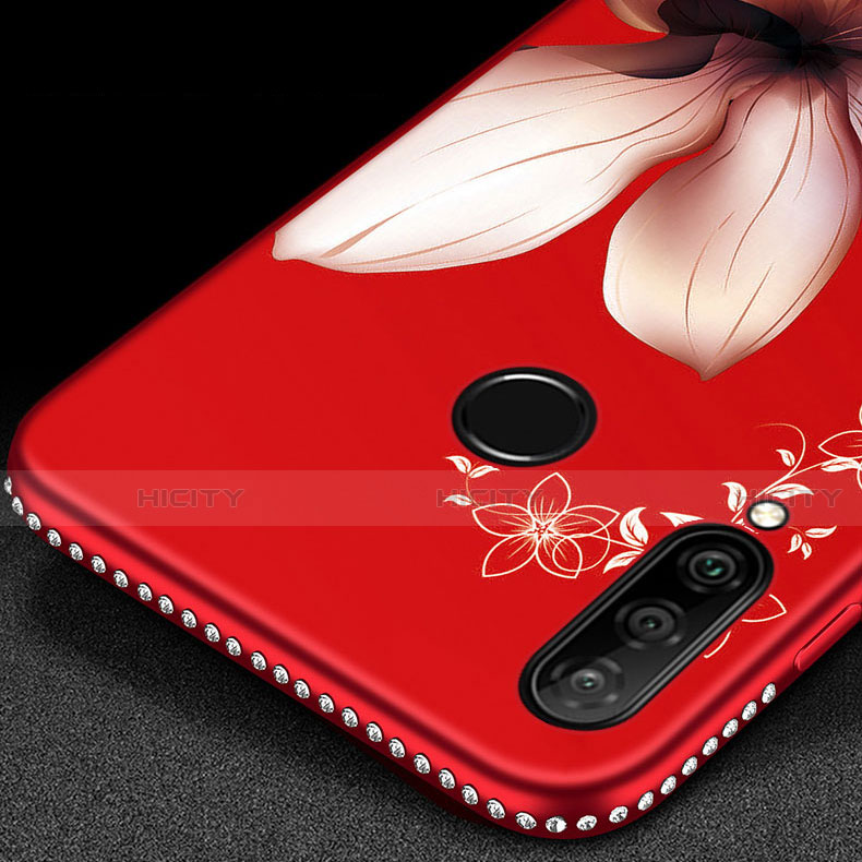 Custodia Silicone Gel Morbida Fiori Cover per Huawei Enjoy 9s