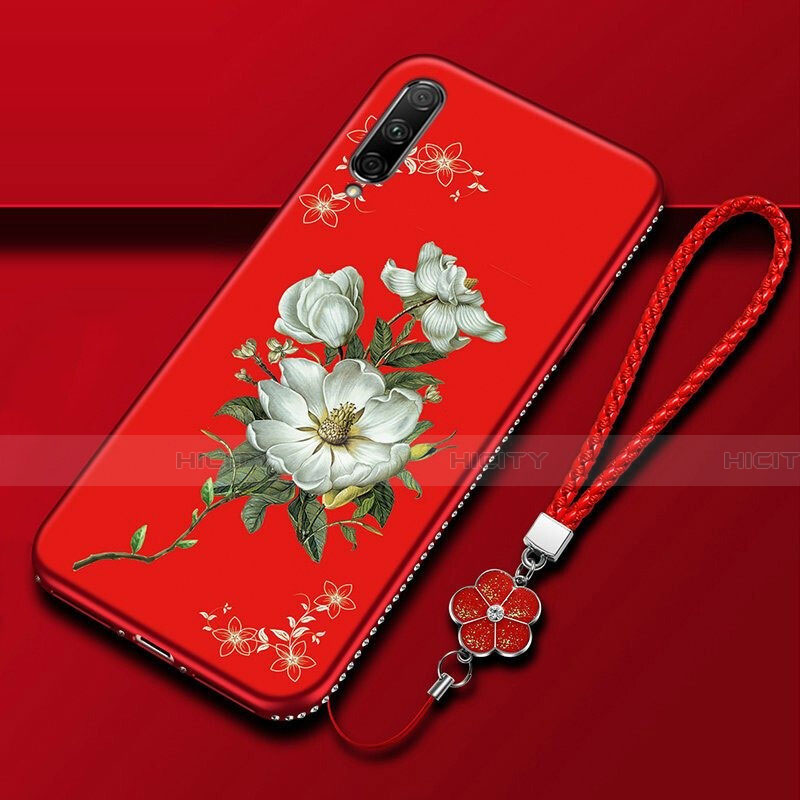 Custodia Silicone Gel Morbida Fiori Cover per Huawei Honor 9X Pro