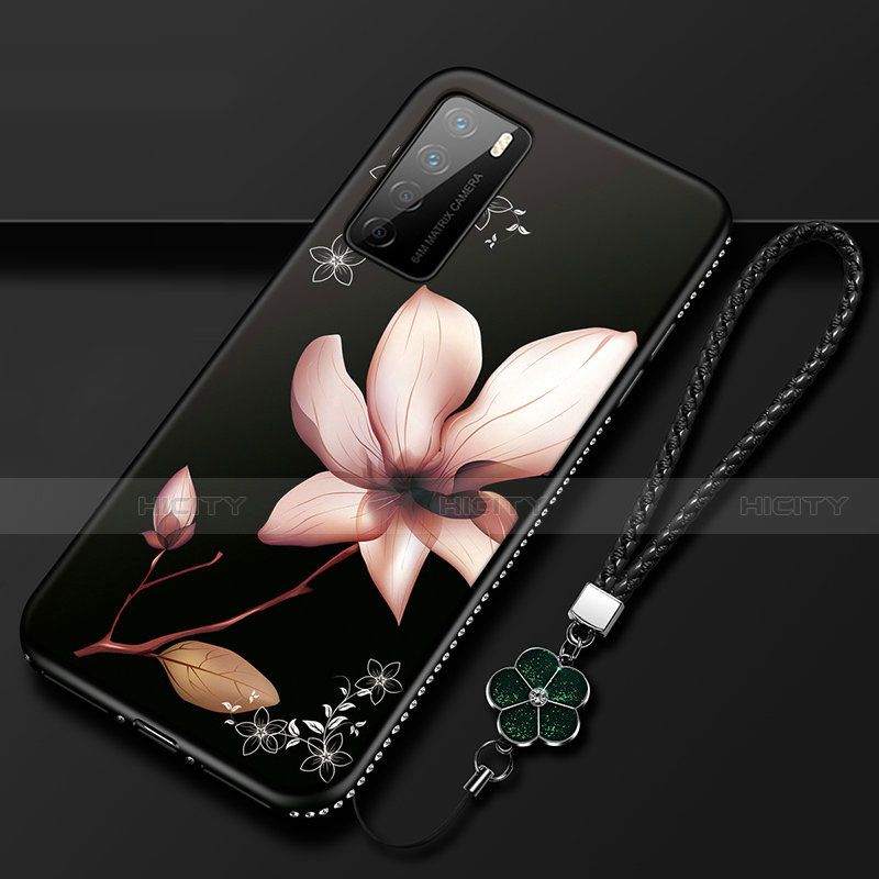 Custodia Silicone Gel Morbida Fiori Cover per Huawei Honor Play4 5G