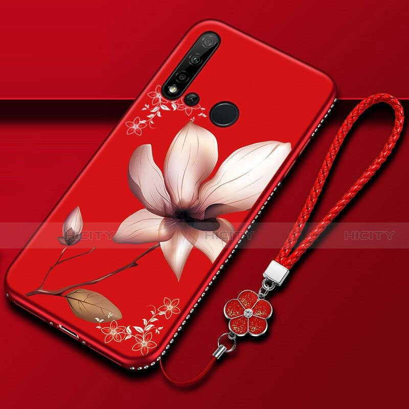 Custodia Silicone Gel Morbida Fiori Cover per Huawei Nova 5i