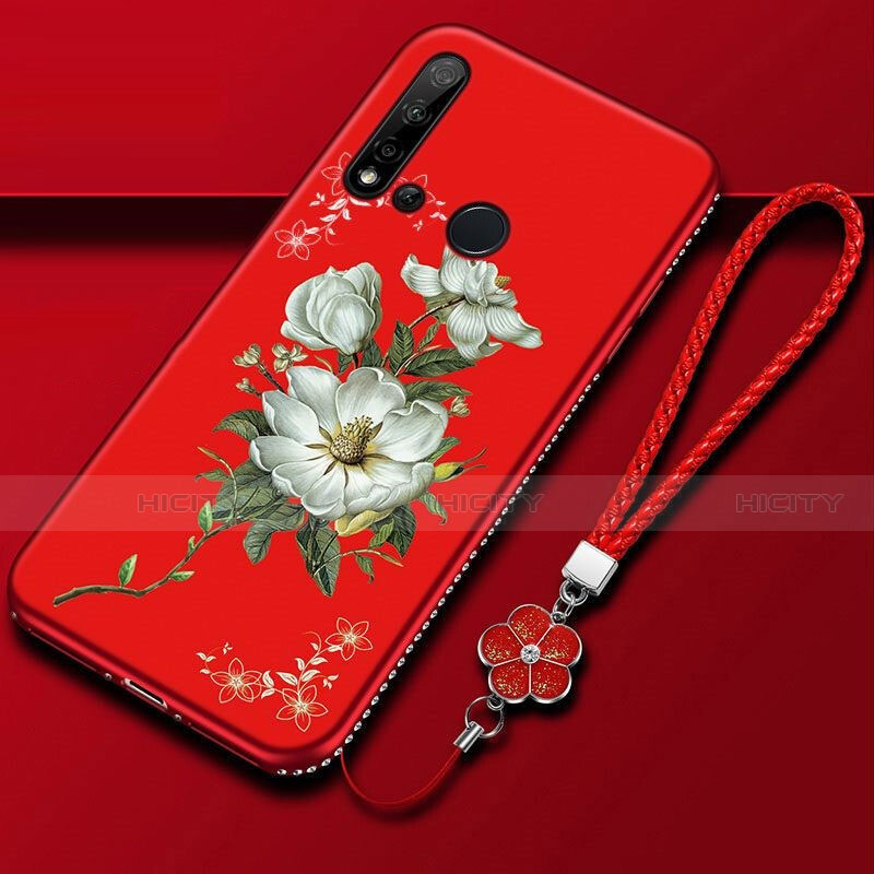 Custodia Silicone Gel Morbida Fiori Cover per Huawei Nova 5i