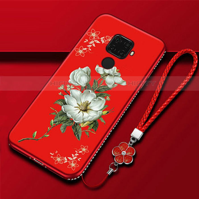 Custodia Silicone Gel Morbida Fiori Cover per Huawei Nova 5i Pro