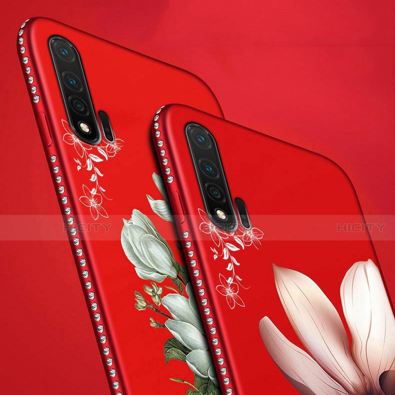 Custodia Silicone Gel Morbida Fiori Cover per Huawei Nova 6 5G