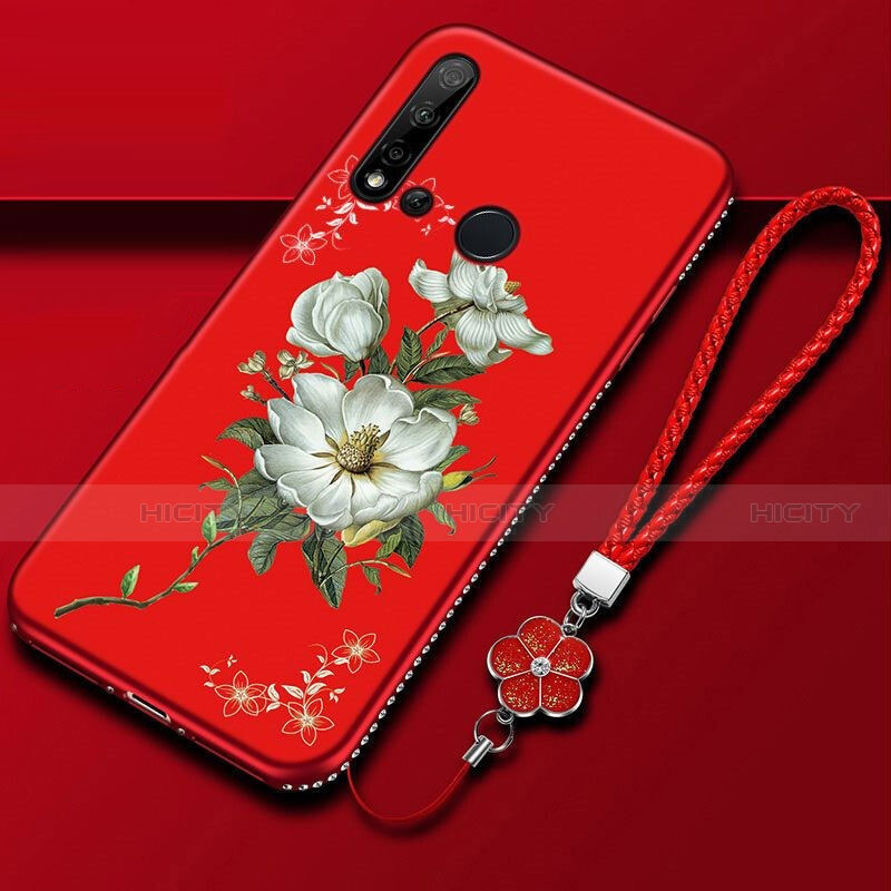 Custodia Silicone Gel Morbida Fiori Cover per Huawei P20 Lite (2019)