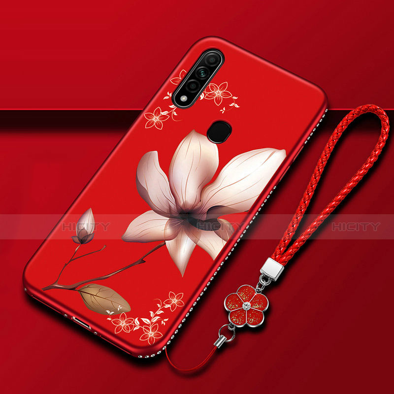 Custodia Silicone Gel Morbida Fiori Cover per Oppo A8