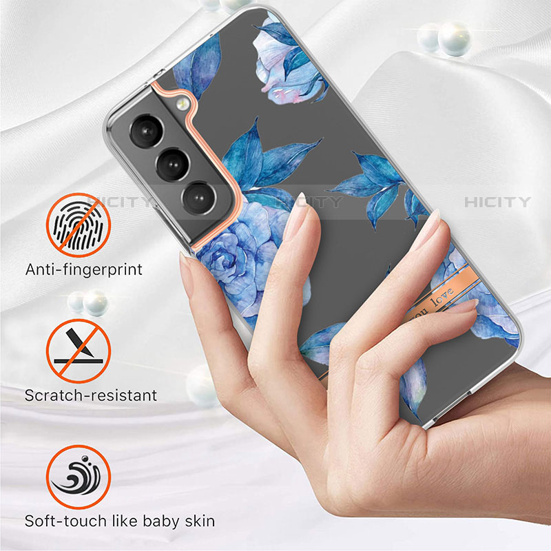 Custodia Silicone Gel Morbida Fiori Cover per Samsung Galaxy S21 Plus 5G