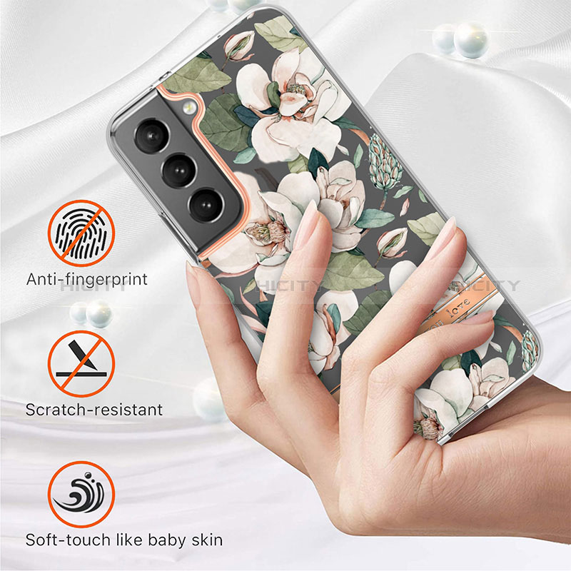 Custodia Silicone Gel Morbida Fiori Cover per Samsung Galaxy S25 5G