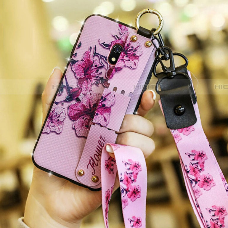 Custodia Silicone Gel Morbida Fiori Cover per Xiaomi Redmi 8A