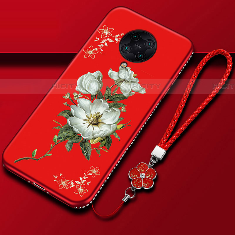 Custodia Silicone Gel Morbida Fiori Cover per Xiaomi Redmi K30 Pro 5G