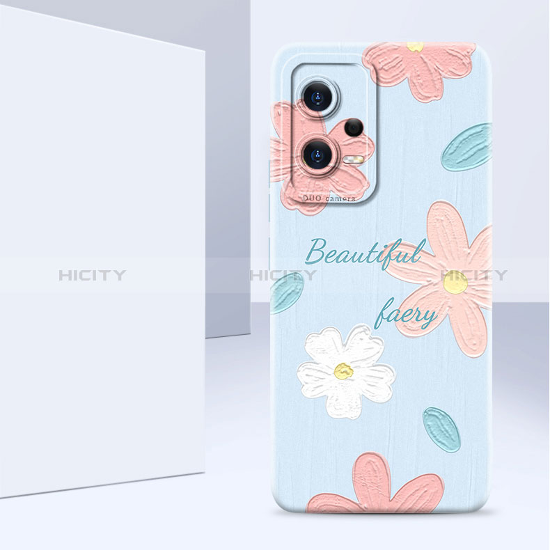 Custodia Silicone Gel Morbida Fiori Cover per Xiaomi Redmi Note 12 Pro+ Plus 5G