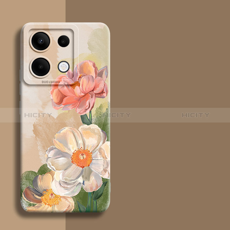 Custodia Silicone Gel Morbida Fiori Cover per Xiaomi Redmi Note 13 Pro 5G