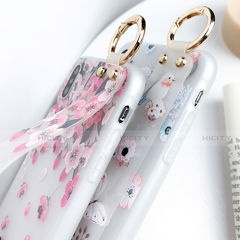 Custodia Silicone Gel Morbida Fiori Cover S01 per Apple iPhone Xs Max