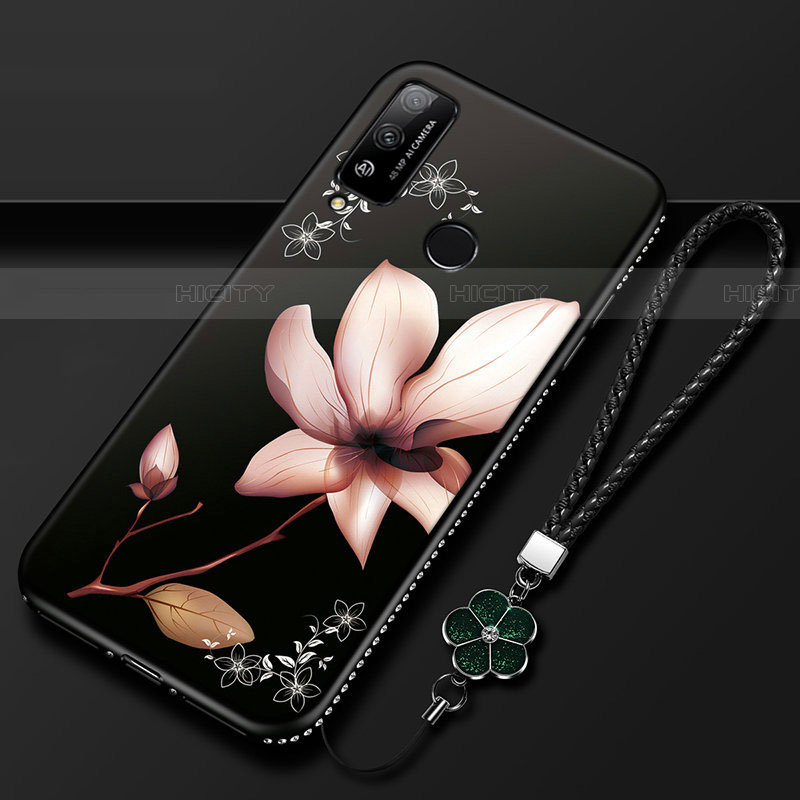 Custodia Silicone Gel Morbida Fiori Cover S01 per Huawei Honor Play4T Arancione