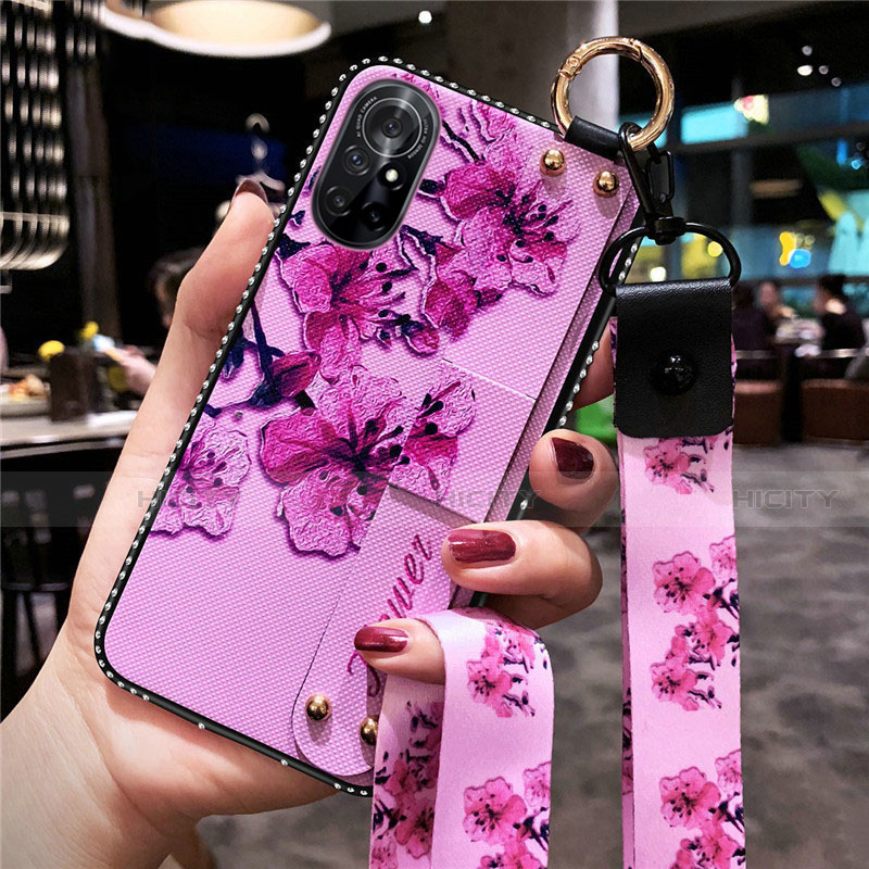 Custodia Silicone Gel Morbida Fiori Cover S01 per Huawei Nova 8 5G