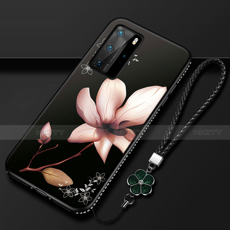 Custodia Silicone Gel Morbida Fiori Cover S01 per Huawei P40 Pro