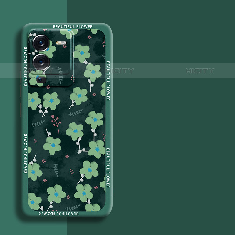 Custodia Silicone Gel Morbida Fiori Cover S01 per Vivo V25 Pro 5G