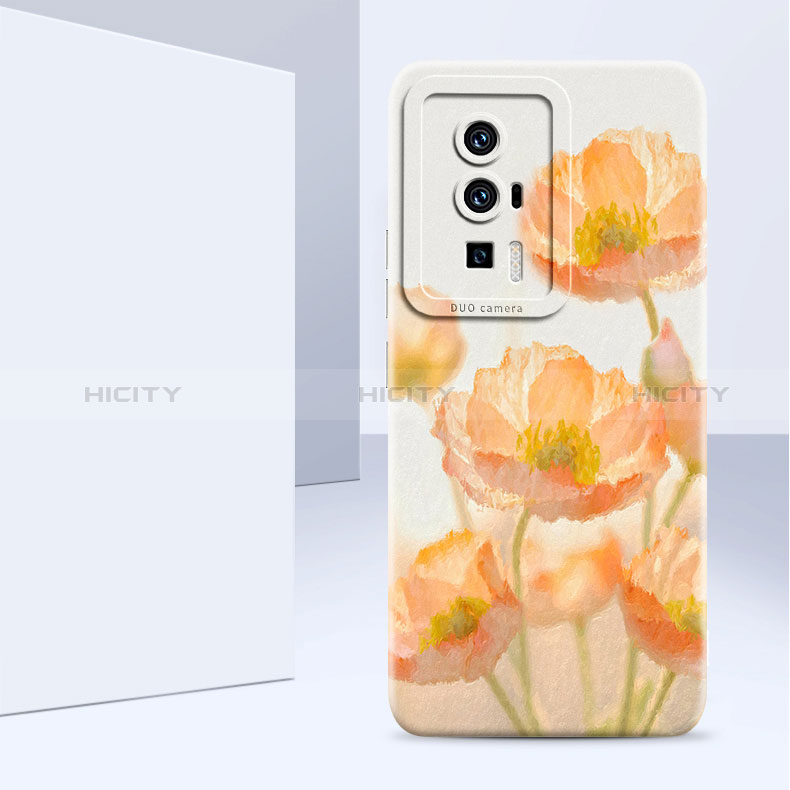 Custodia Silicone Gel Morbida Fiori Cover S01 per Xiaomi Redmi K60 Pro 5G