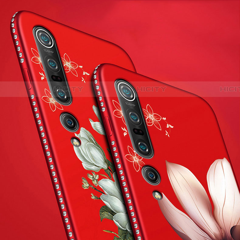 Custodia Silicone Gel Morbida Fiori Cover S02 per Xiaomi Mi 10 Pro