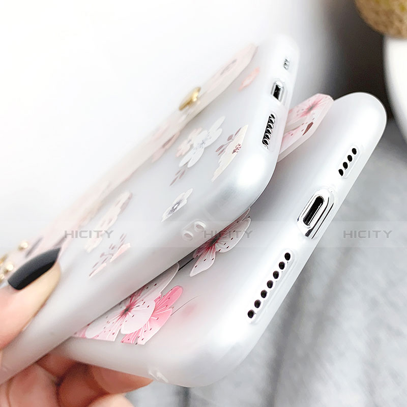 Custodia Silicone Gel Morbida Fiori Cover S03 per Apple iPhone X