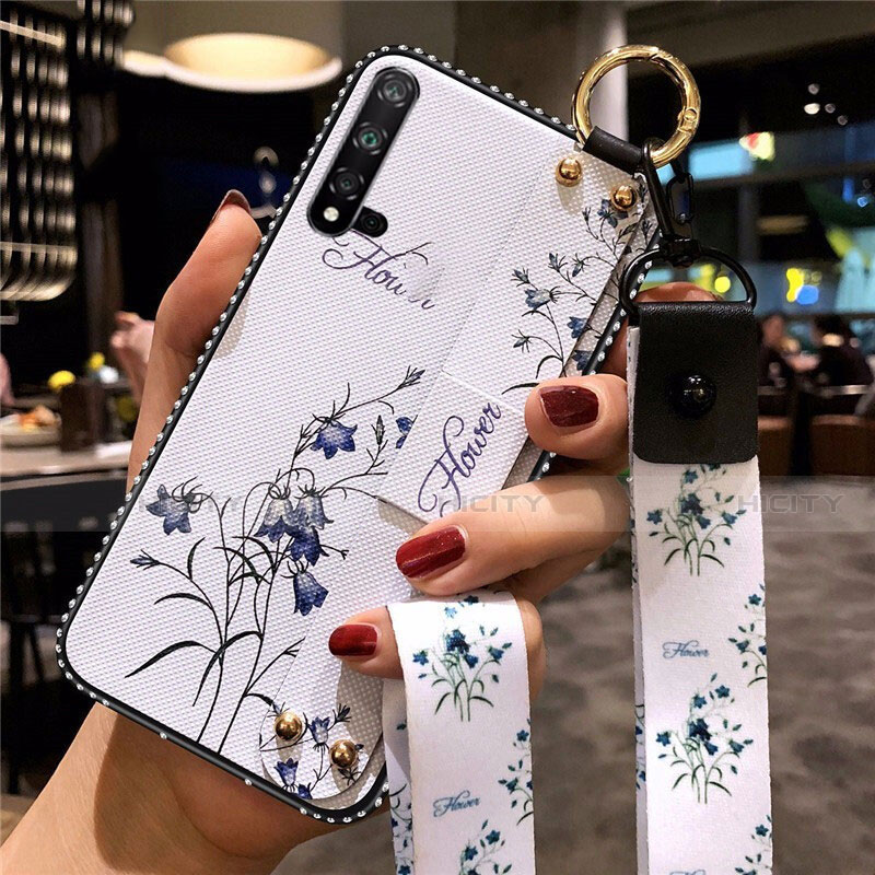 Custodia Silicone Gel Morbida Fiori Cover S03 per Huawei Nova 5 Pro