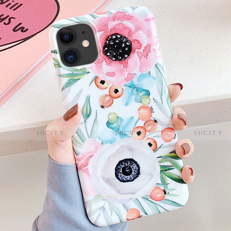 Custodia Silicone Gel Morbida Fiori Cover S05 per Apple iPhone 11