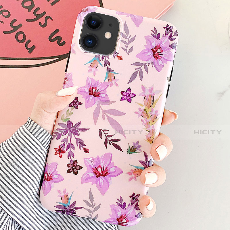 Custodia Silicone Gel Morbida Fiori Cover S07 per Apple iPhone 11