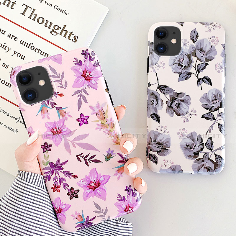 Custodia Silicone Gel Morbida Fiori Cover S07 per Apple iPhone 11