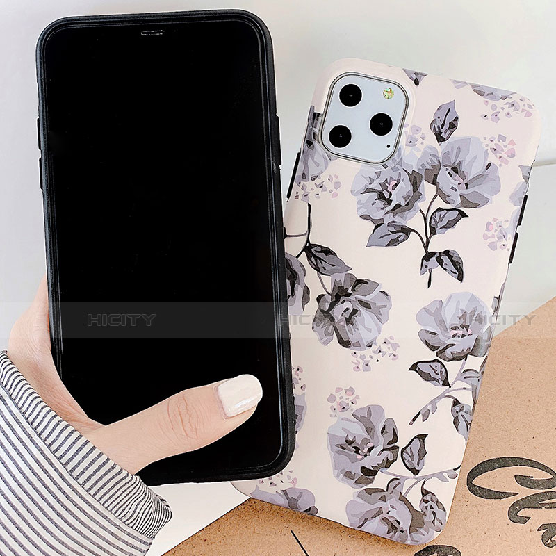 Custodia Silicone Gel Morbida Fiori Cover S07 per Apple iPhone 11 Pro