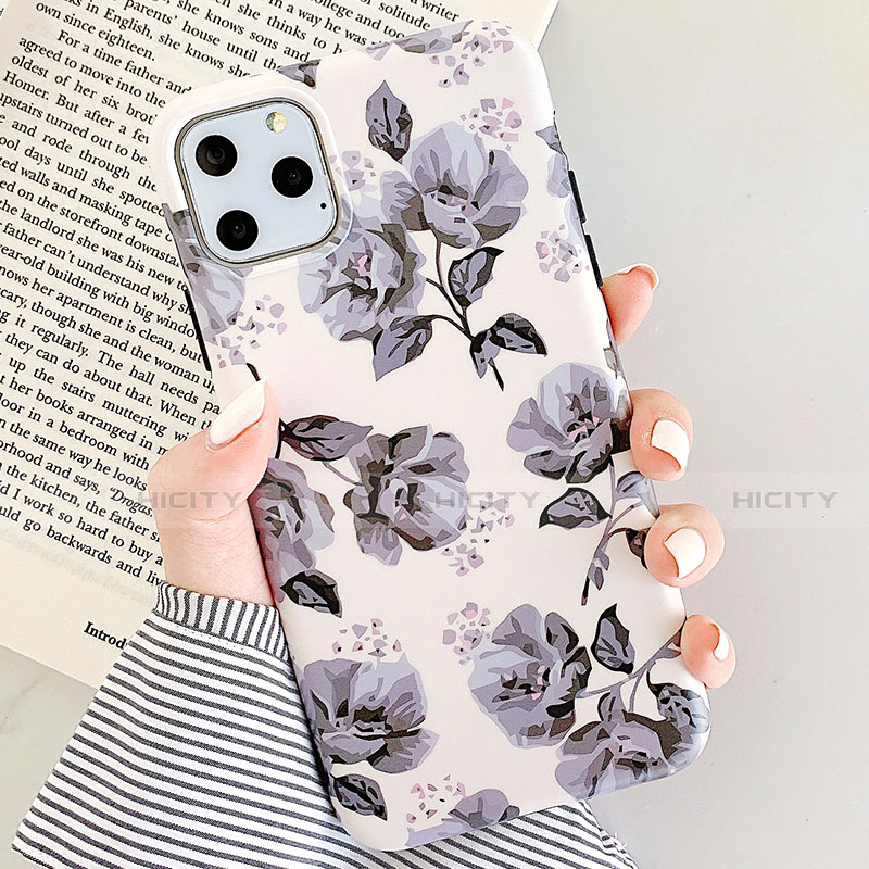 Custodia Silicone Gel Morbida Fiori Cover S07 per Apple iPhone 11 Pro Max