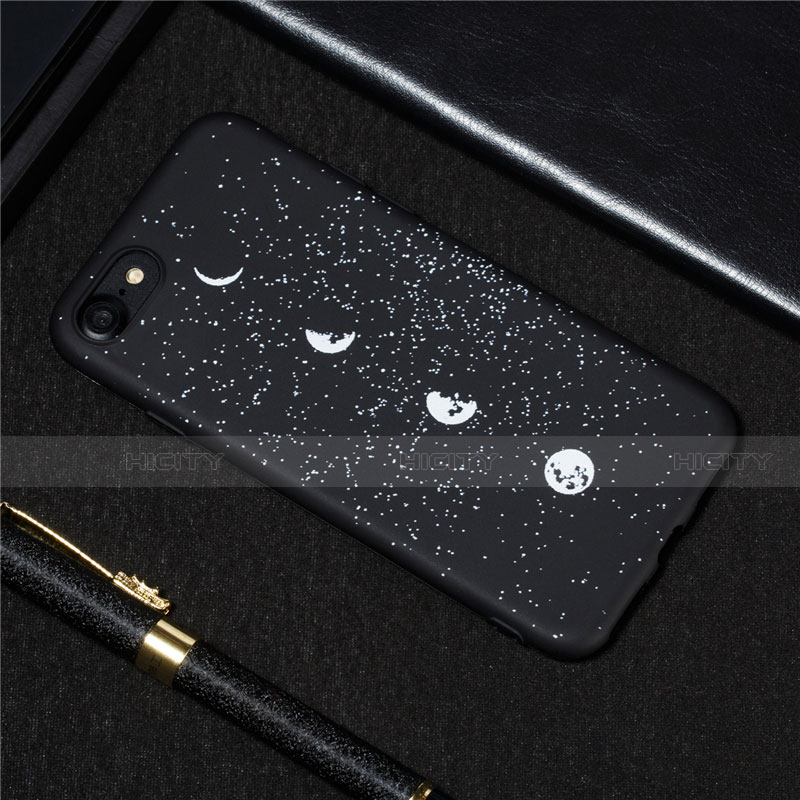 Custodia Silicone Gel Morbida Mistica Luna Stelle Cover per Apple iPhone 7