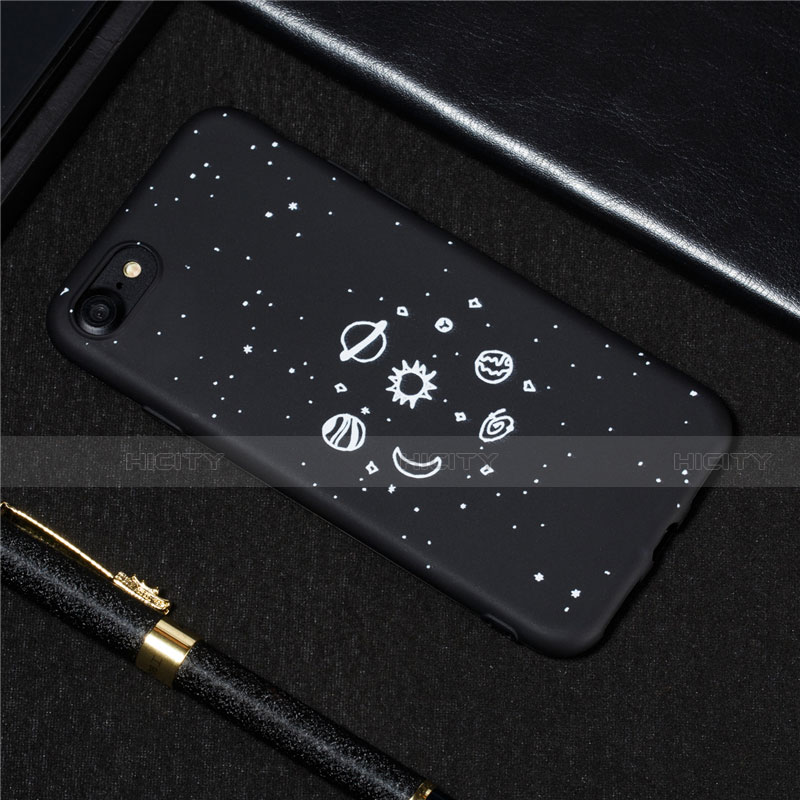 Custodia Silicone Gel Morbida Mistica Luna Stelle Cover per Apple iPhone 7