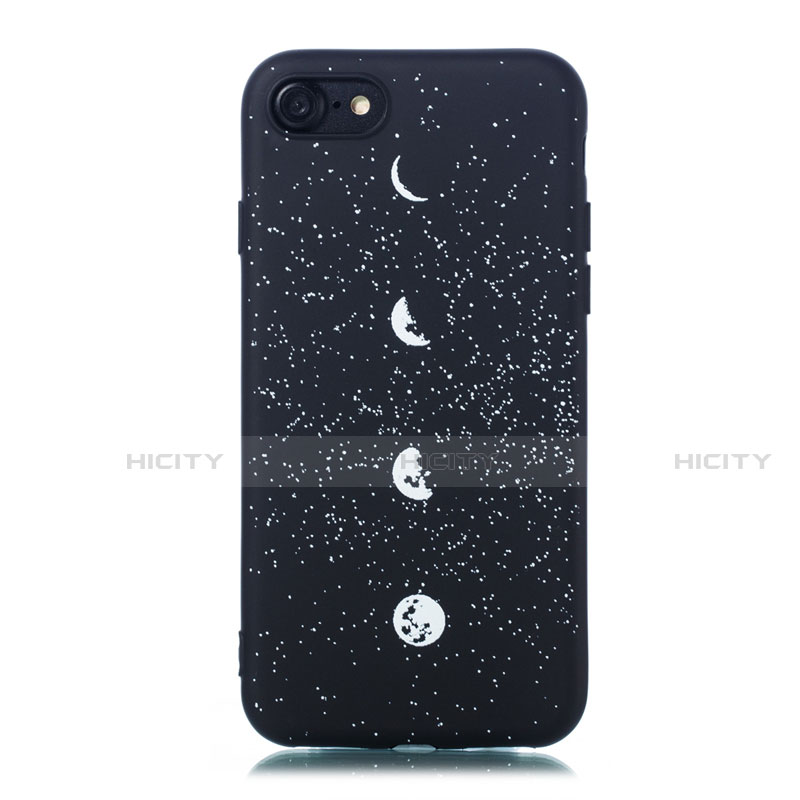 Custodia Silicone Gel Morbida Mistica Luna Stelle Cover per Apple iPhone 7 Multicolore