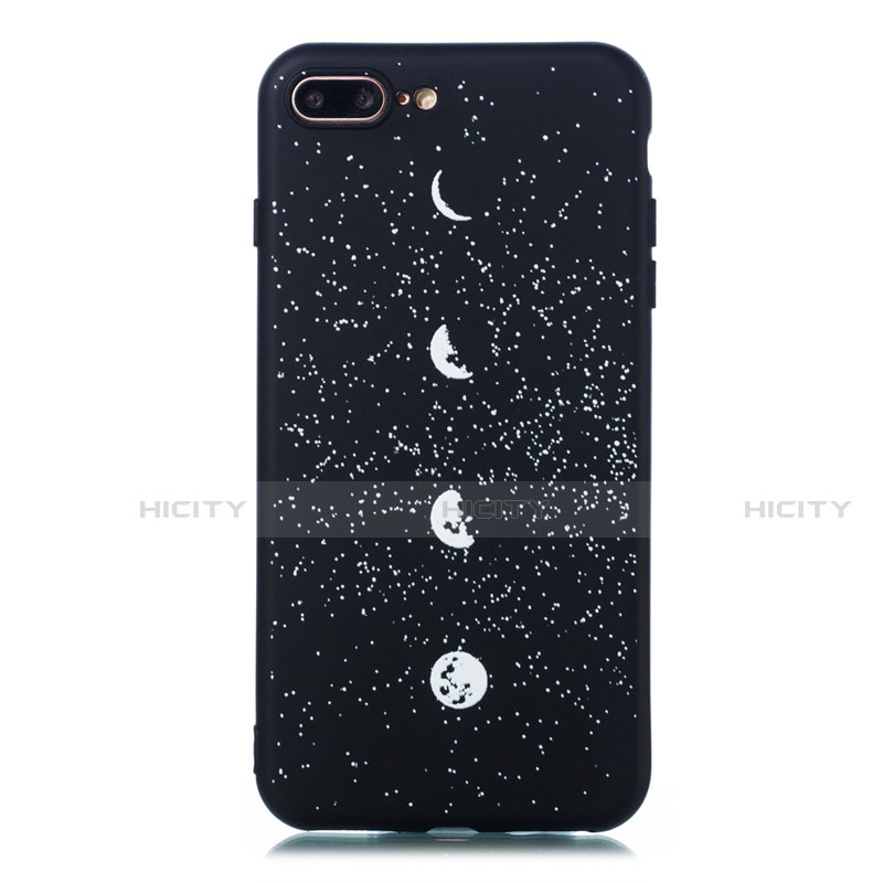 Custodia Silicone Gel Morbida Mistica Luna Stelle Cover per Apple iPhone 8 Plus Multicolore