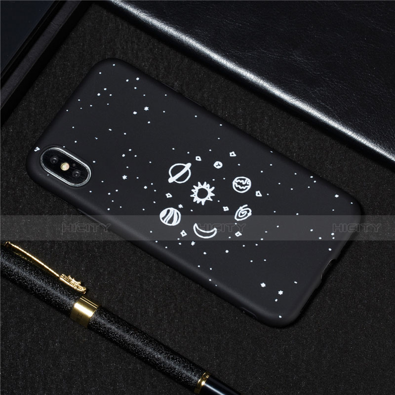 Custodia Silicone Gel Morbida Mistica Luna Stelle Cover per Apple iPhone Xs Max